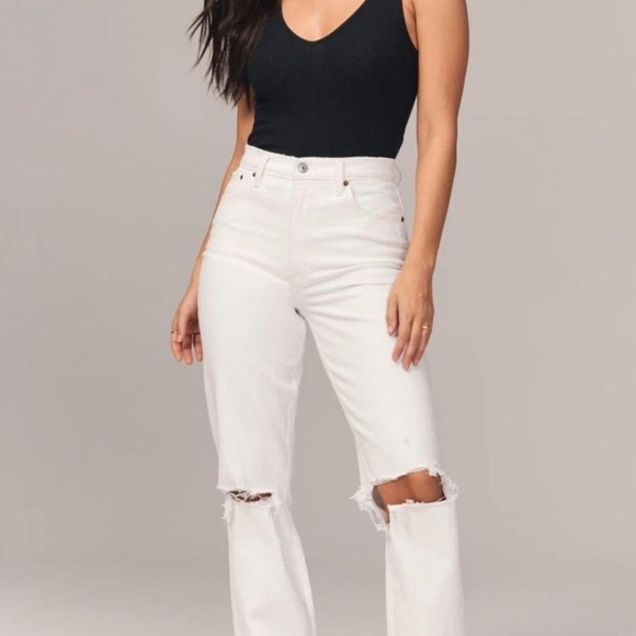 Abercrombie & Fitch Denim - Abercrombie & Fitch Ultra High Rise 90s straight leg jeans Size 8 Long